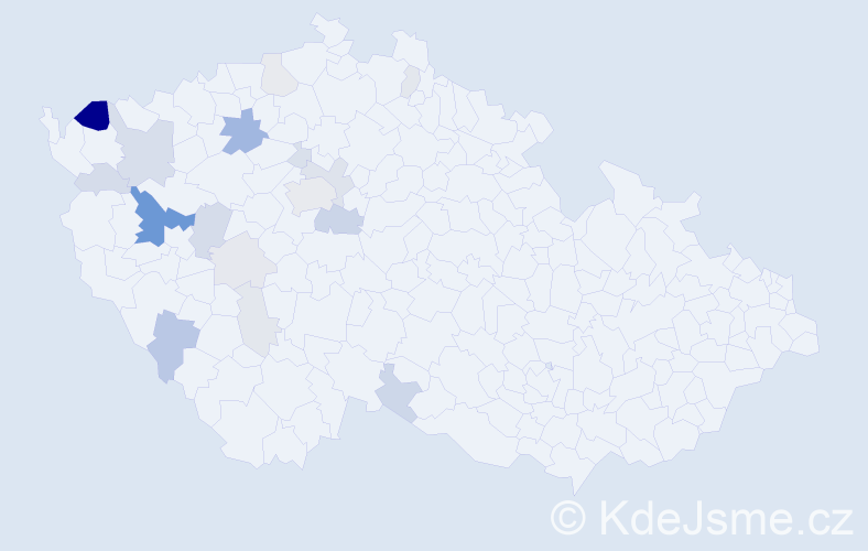 Příjmení: 'Brandtlová', počet výskytů 55 v celé ČR