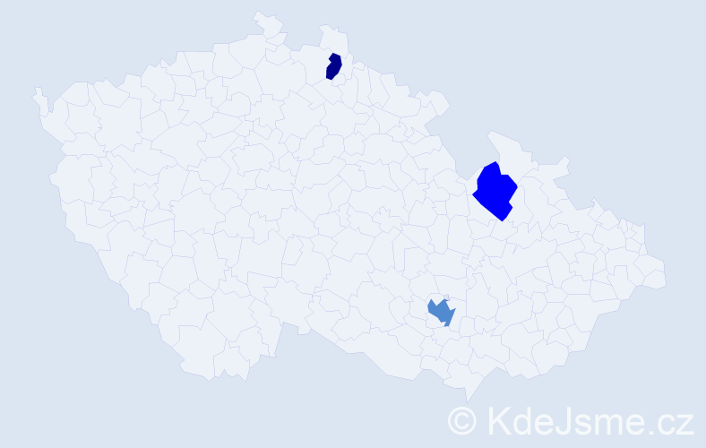 Příjmení: 'Reiff', počet výskytů 4 v celé ČR
