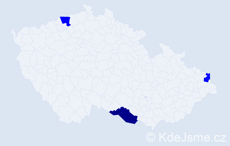 Příjmení: 'Kakol', počet výskytů 5 v celé ČR