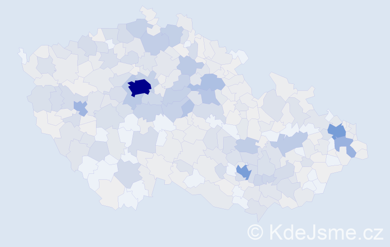 Příjmení: 'Havránek', počet výskytů 2155 v celé ČR