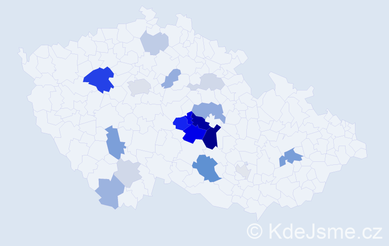 Příjmení: 'Remar', počet výskytů 43 v celé ČR