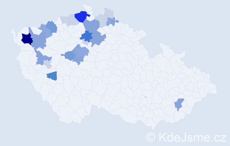 Příjmení: 'Rota', počet výskytů 76 v celé ČR