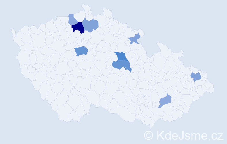 Příjmení: 'Teufel', počet výskytů 26 v celé ČR