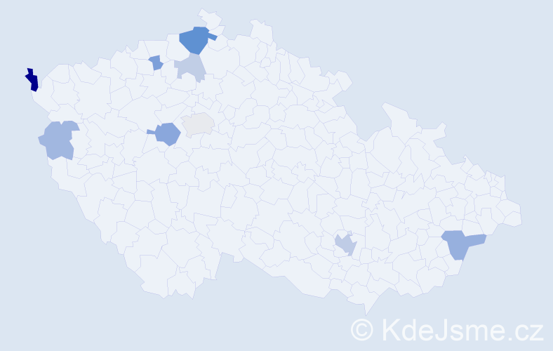 Příjmení: 'Gebhardtová', počet výskytů 21 v celé ČR