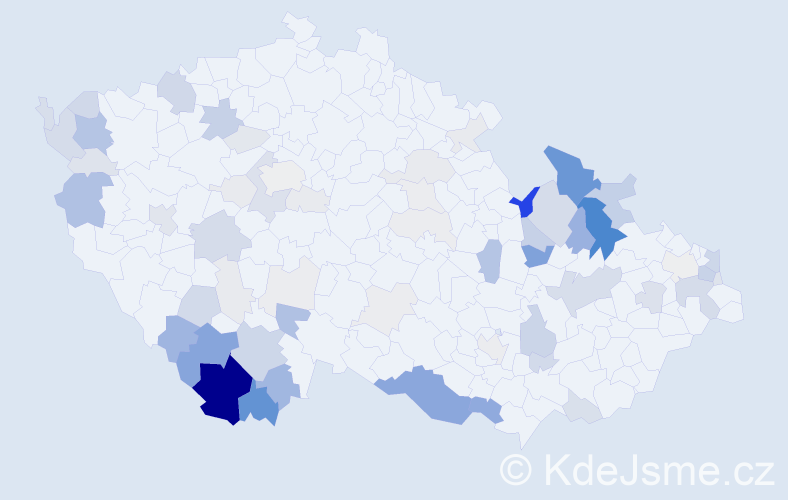 Příjmení: 'Kutláková', počet výskytů 259 v celé ČR