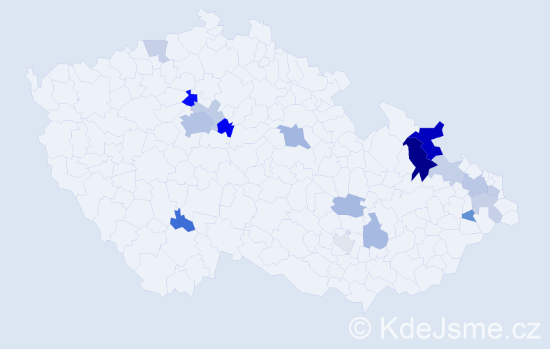 Příjmení: 'Sakalová', počet výskytů 41 v celé ČR