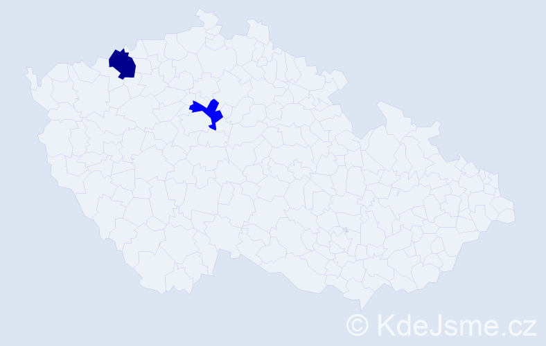 Příjmení: 'Ponca', počet výskytů 5 v celé ČR