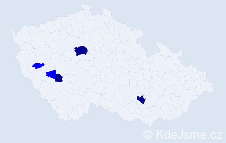 Příjmení: 'Čusová', počet výskytů 8 v celé ČR