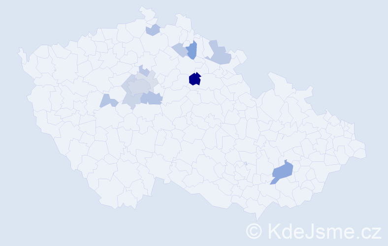 Příjmení: 'Kodrová', počet výskytů 34 v celé ČR