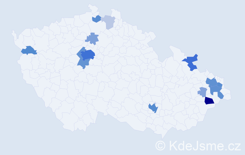 Příjmení: 'Katz', počet výskytů 66 v celé ČR