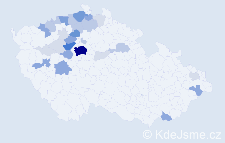 Příjmení: 'Štulc', počet výskytů 99 v celé ČR