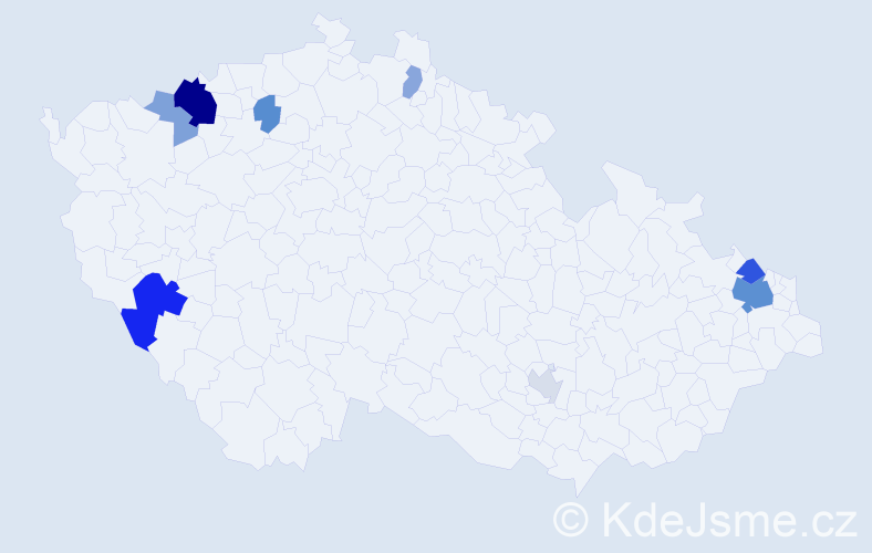 Příjmení: 'Lukačík', počet výskytů 22 v celé ČR