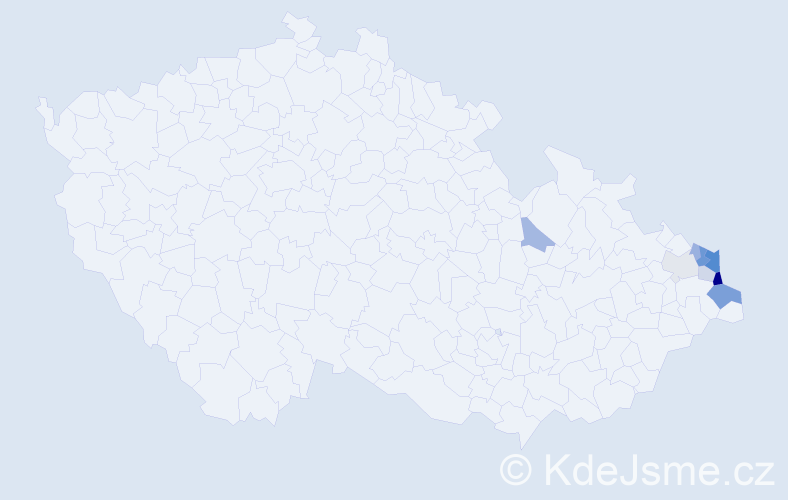 Příjmení: 'Putniorzová', počet výskytů 21 v celé ČR