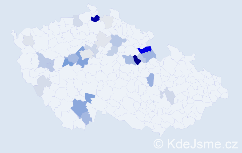 Příjmení: 'Abel', počet výskytů 82 v celé ČR