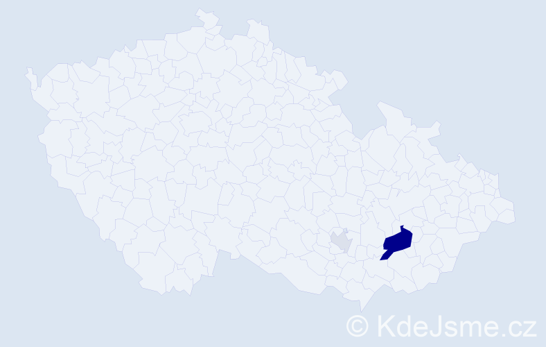 Příjmení: 'Vyzula', počet výskytů 8 v celé ČR