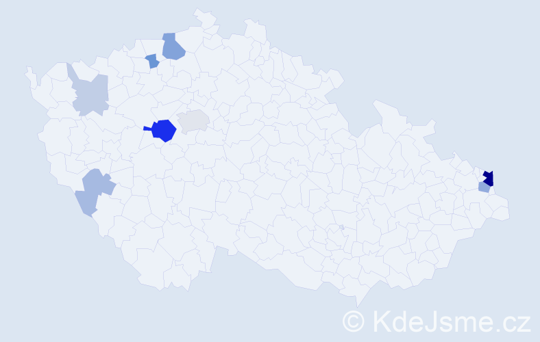 Příjmení: 'Pelecháčová', počet výskytů 25 v celé ČR