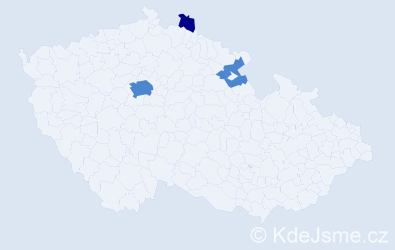 Příjmení: 'Dachsová', počet výskytů 7 v celé ČR