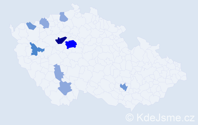 Příjmení: 'Laurencová', počet výskytů 21 v celé ČR