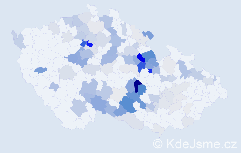 Příjmení: 'Plocková', počet výskytů 380 v celé ČR