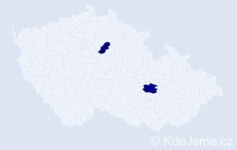 Příjmení: 'Kush', počet výskytů 2 v celé ČR