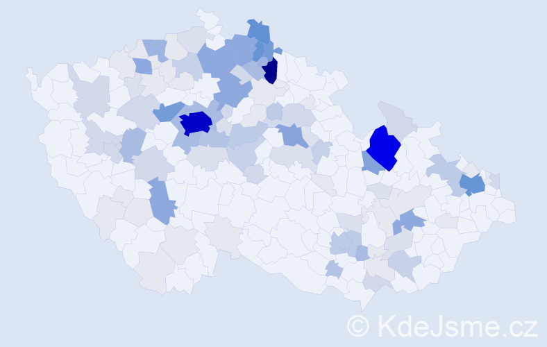 Příjmení: 'Matura', počet výskytů 482 v celé ČR
