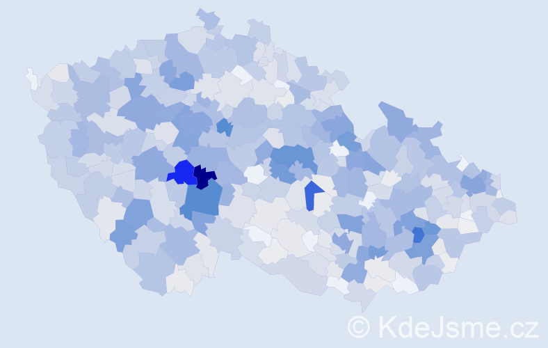 Příjmení: 'Mrázek', počet výskytů 3516 v celé ČR