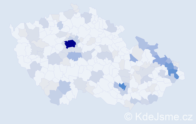 Příjmení: 'Kocianová', počet výskytů 296 v celé ČR