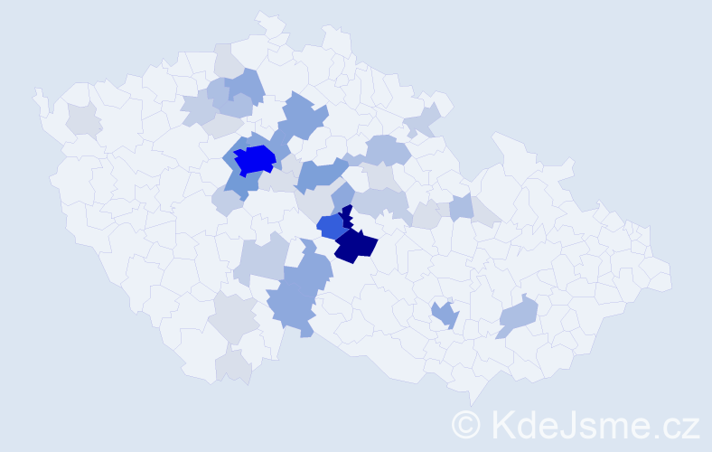 Příjmení: 'Kotěrová', počet výskytů 133 v celé ČR