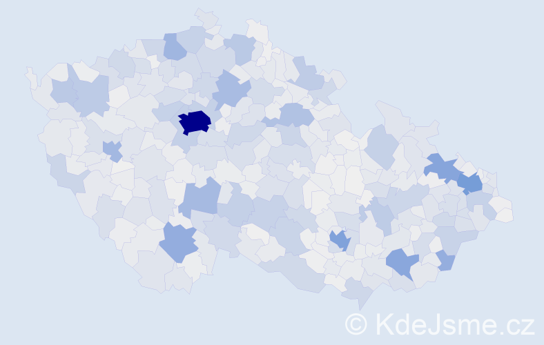 Příjmení: 'Vaněk', počet výskytů 7603 v celé ČR