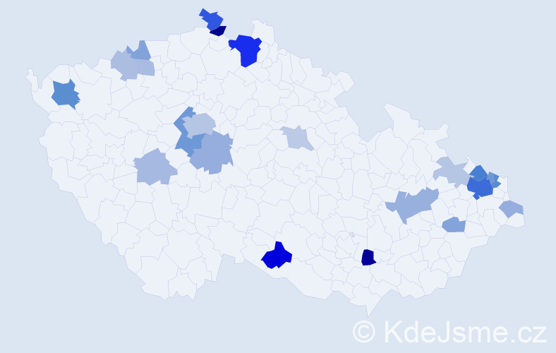 Příjmení: 'Salomon', počet výskytů 57 v celé ČR