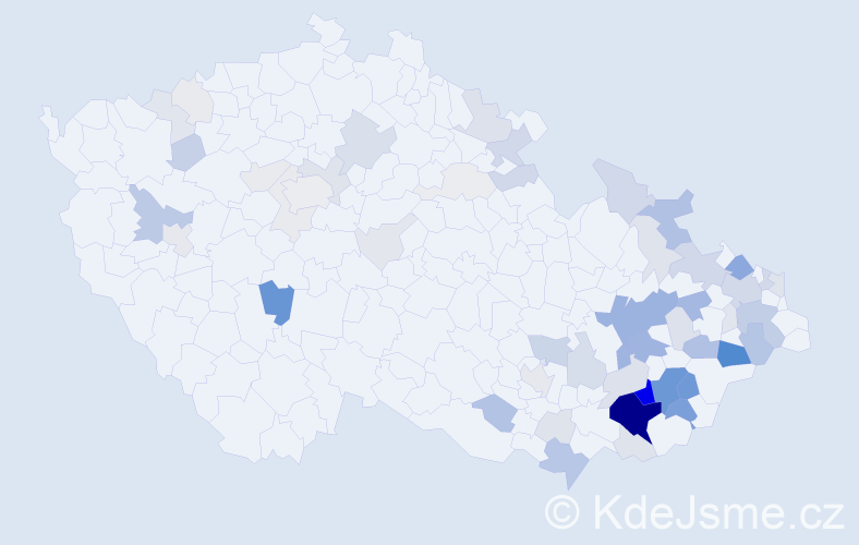 Příjmení: 'Hoferková', počet výskytů 242 v celé ČR