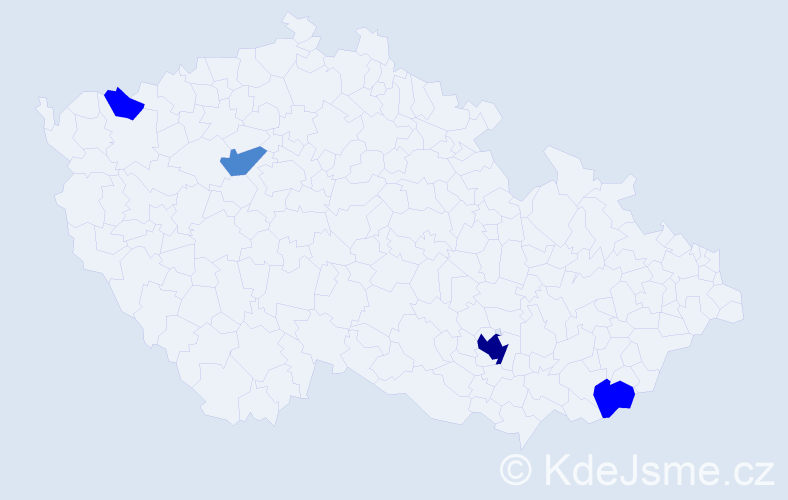 Příjmení: 'Chochlíková', počet výskytů 8 v celé ČR