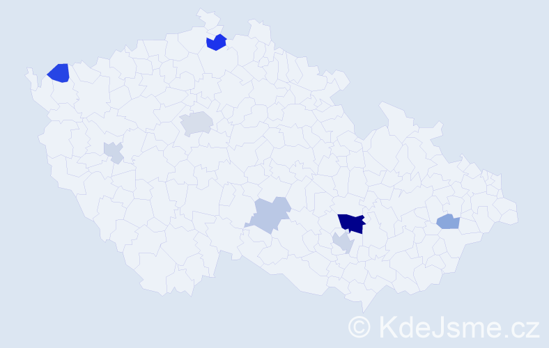 Příjmení: 'Batkhuyag', počet výskytů 18 v celé ČR