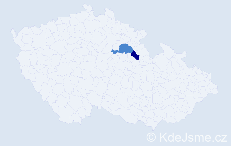 Příjmení: 'Menglér', počet výskytů 4 v celé ČR