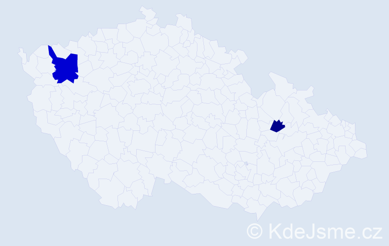 Příjmení: 'Kollarovicsová', počet výskytů 4 v celé ČR