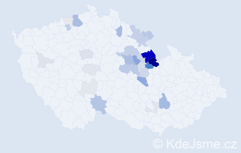 Příjmení: 'Dytrt', počet výskytů 105 v celé ČR