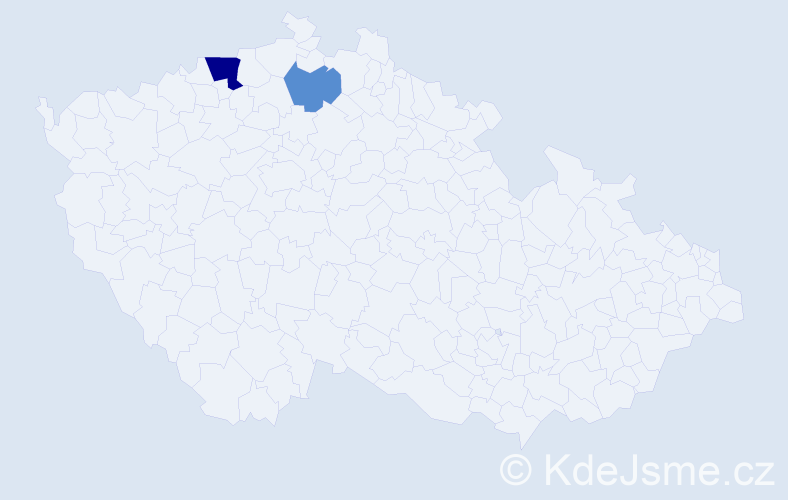Příjmení: 'Kordik', počet výskytů 15 v celé ČR