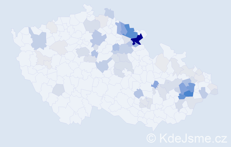 Příjmení: 'Matysková', počet výskytů 261 v celé ČR