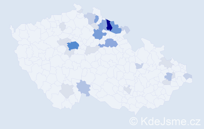 Příjmení: 'Brádlerová', počet výskytů 95 v celé ČR