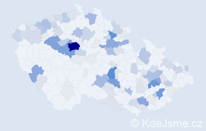 Příjmení: 'Kotíková', počet výskytů 426 v celé ČR