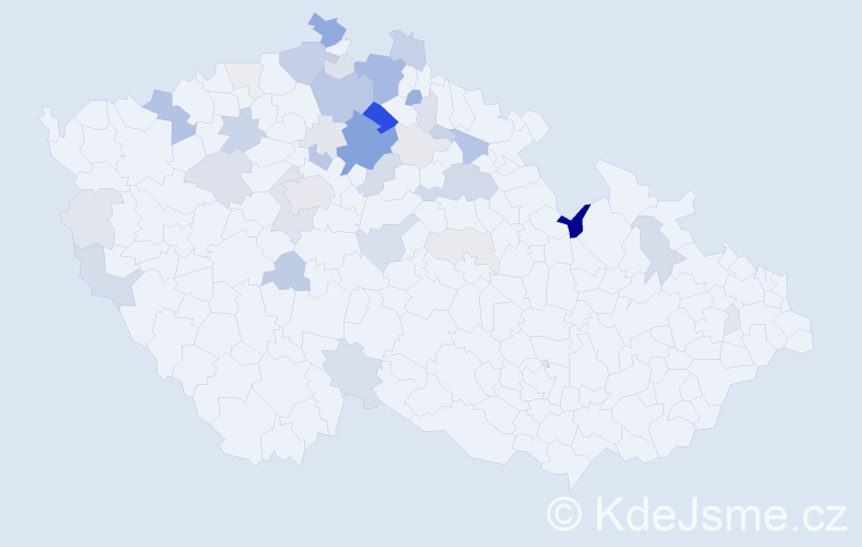 Příjmení: 'Vyšohlíd', počet výskytů 132 v celé ČR