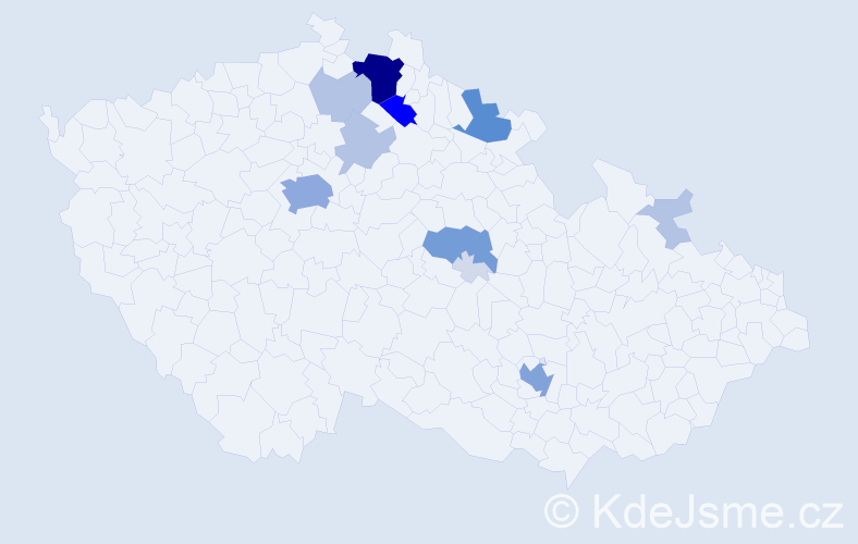 Příjmení: 'Kobosil', počet výskytů 54 v celé ČR