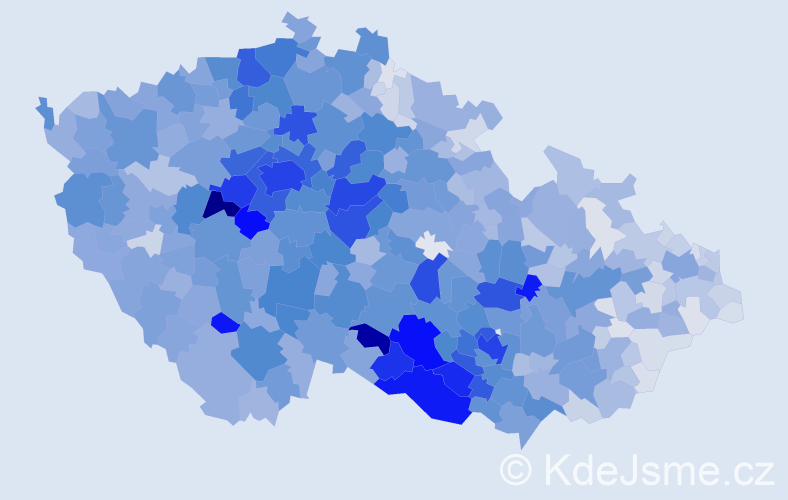 Příjmení: 'Veselá', počet výskytů 13478 v celé ČR