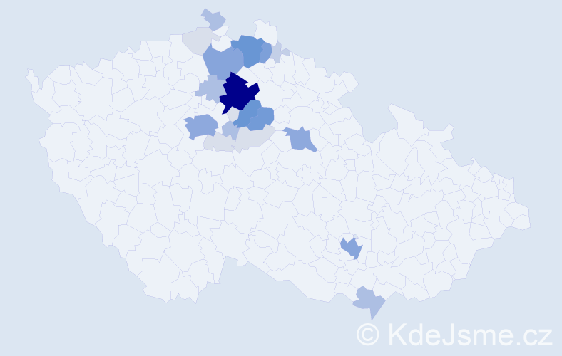 Příjmení: 'Fadrhonc', počet výskytů 87 v celé ČR