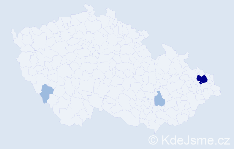 Příjmení: 'Csőlle', počet výskytů 6 v celé ČR