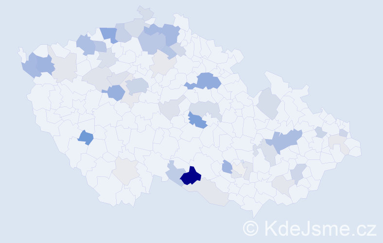 Příjmení: 'Melzer', počet výskytů 146 v celé ČR