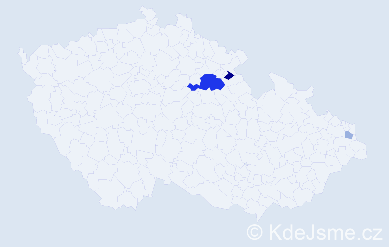 Příjmení: 'Sejkanič', počet výskytů 7 v celé ČR