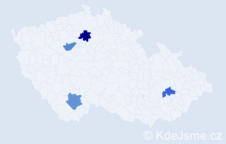 Příjmení: 'Cholak', počet výskytů 4 v celé ČR