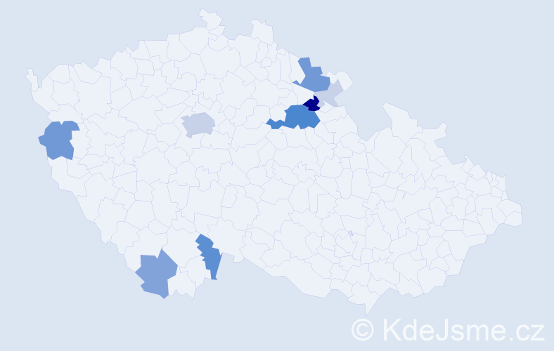 Příjmení: 'Nymsa', počet výskytů 36 v celé ČR
