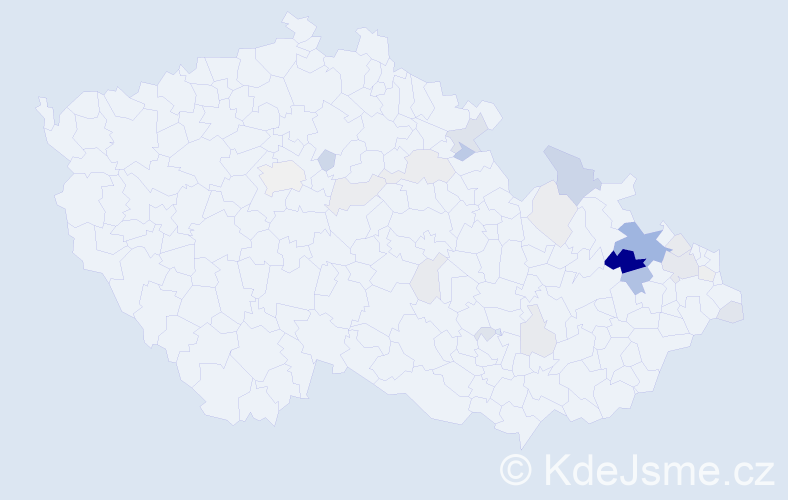 Příjmení: 'Mareth', počet výskytů 69 v celé ČR